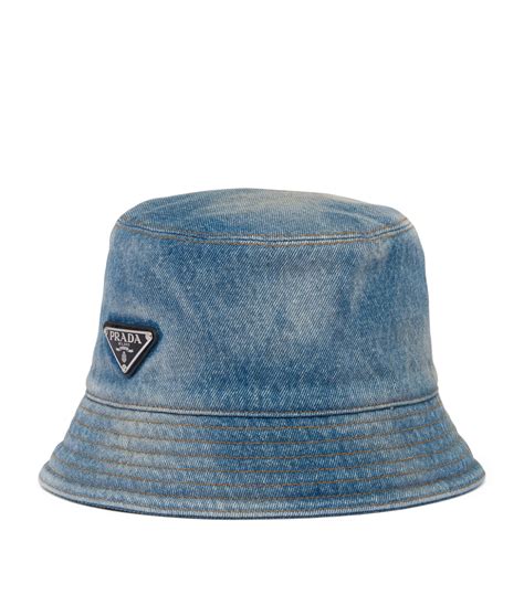 baby prada hat|Prada denim bucket hat.